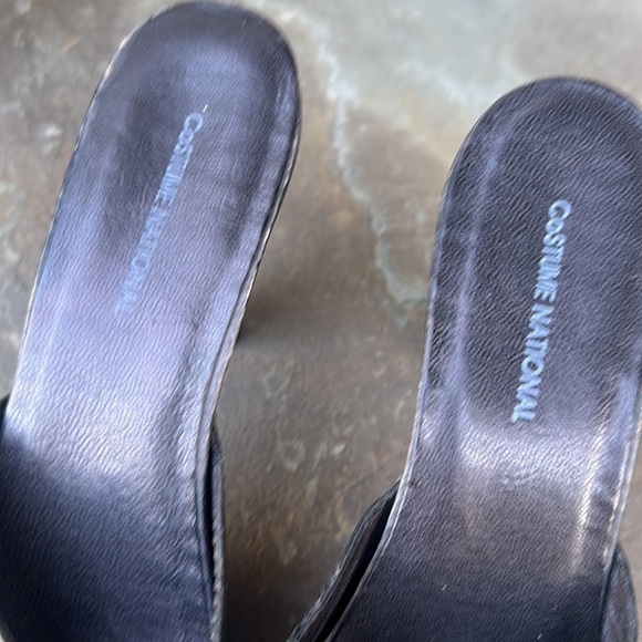 Costume National Brown platform Leather & Wood sandals 39 - Picture 2 of 10